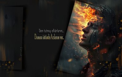 Dem tutmuş efkârlarım,          Dumanı üstünde Acılarım var......