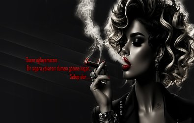 Bazen ağlayamazsın.         Bir sigara yakarsın dumanı gözüne kaçar,                         sebep olur.